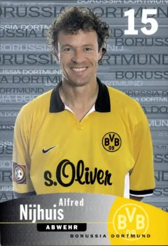 Autogrammkarte Fußballer Alfred Nijhuis, Borussia Dortmund / BVB 09