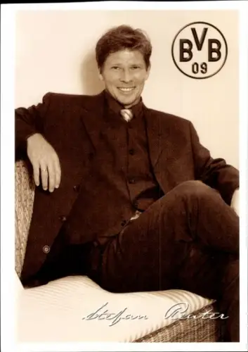 Autogrammkarte Fußballer Stefan Reuter, Borussia Dortmund / BVB 09