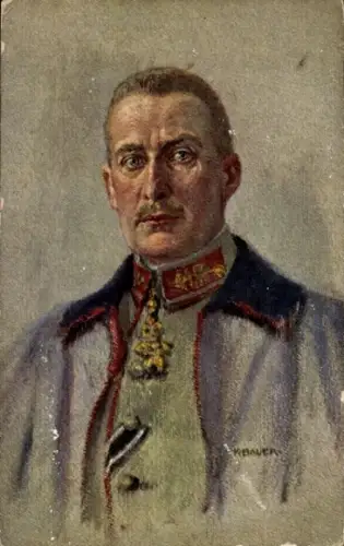 Künstler Ak Bauer, Karl, Herzog Albrecht von Württemberg, Portrait in Uniform