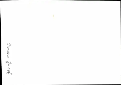 Autogrammkarte Moderatorin Simone Jacob, Portrait, Autogramm
