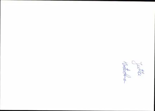 Autogrammkarte Moderatorin Jutta Kretschmer, Portrait, Autogramm