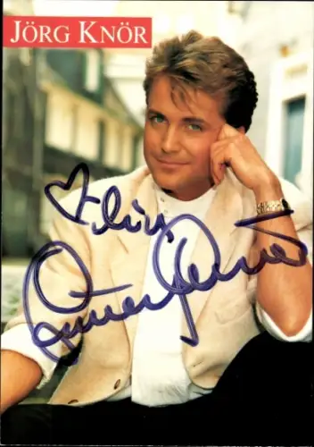 Autogrammkarte Entertainer Jörg Knör, Portrait, Autogramm