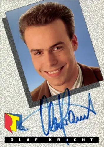Autogrammkarte Moderator Olaf Kracht, Portrait, Autogramm