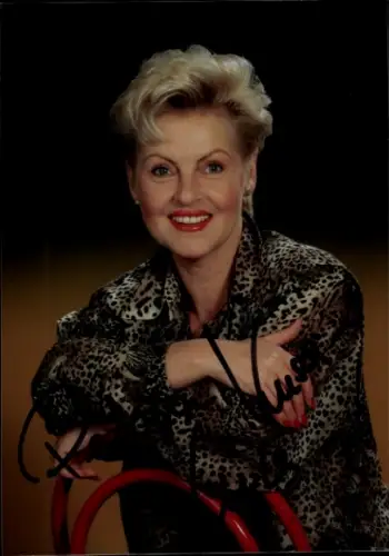 Autogrammkarte Moderatorin Petra Kusch Lück, Portrait, Autogramm