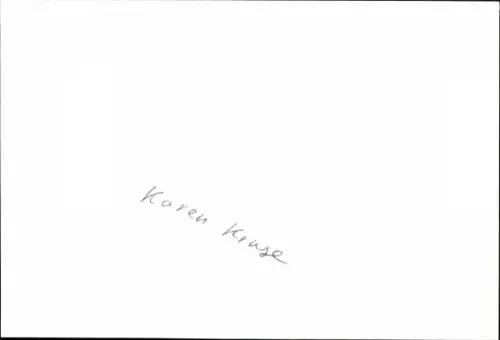 Autogrammkarte Moderatorin Karen Kruse, Portrait, Autogramm