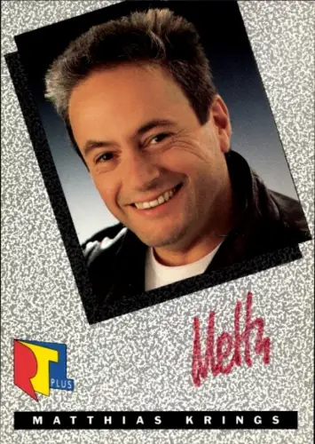 Autogrammkarte Moderator Matthias Krings, Portrait, Autogramm