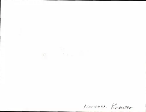 Autogrammkarte Moderatorin Marianne Kreuzer, Portrait, Autogramm