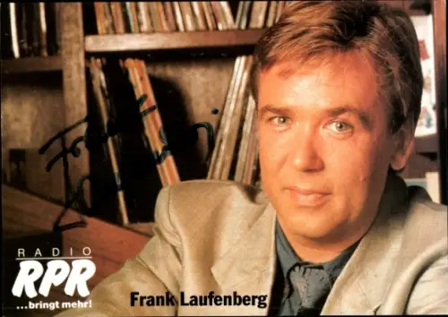 Autogrammkarte Moderator Frank Laufenberg, Portrait, Autogramm