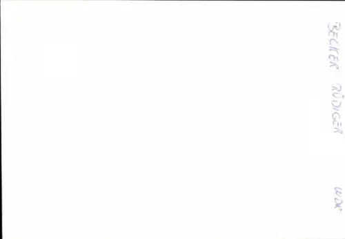 Autogrammkarte Moderator Rüdiger Becker, Portrait, Autogramm