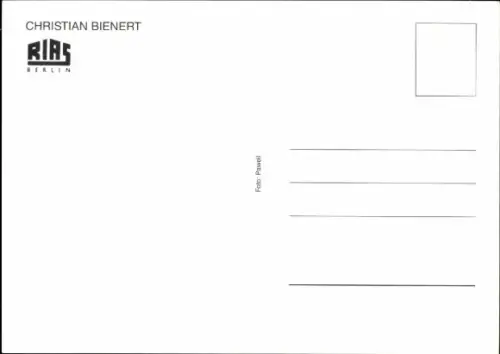 Autogrammkarte Moderator Christian Bienert, Portrait, Autogramm