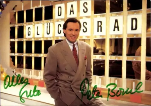 Ak Schauspieler Peter Bond, Portrait, Glücksrad, Autogramm