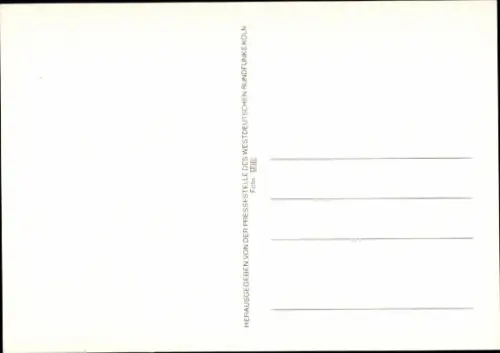 Autogrammkarte Moderator Kurt Brumme, Portrait, Autogramm