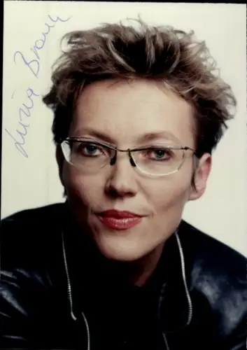Autogrammkarte Moderatorin Luzia Braun, Portrait, Autogramm
