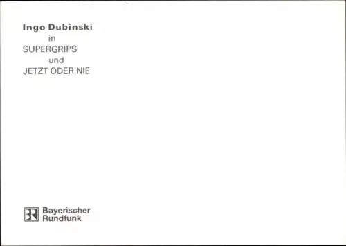 Autogrammkarte Moderator Ingo Dubinski, Portrait, Autogramm