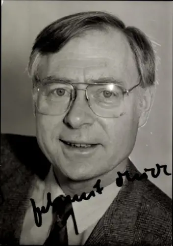 Autogrammkarte Intendant Dr. Helmut Drück, Portrait, Autogramm