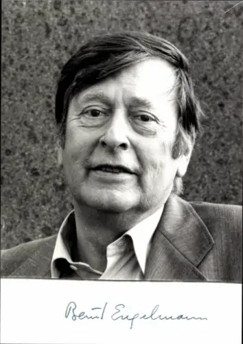 Autogrammkarte Moderator Bernd Engelmann, Portrait, Autogramm