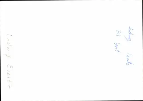 Autogrammkarte Moderator Ludwig Evertz, Portrait, Autogramm