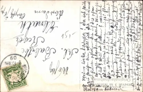 Ak Nürnberg in Mittelfranken, Parseval 3, Zeppelin, Landung 1909