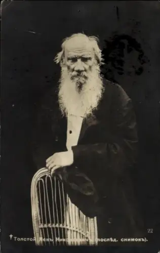 Ak Schriftsteller Lew Nikolajewitsch Tolstoi, Porträt