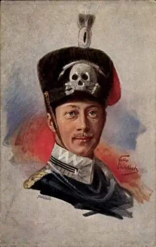 Künstler Ak Ehrlich, Kronprinz Wilhelm in Husarenuniform