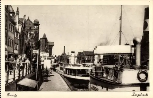Ak Gdańsk Danzig, Langebrücke