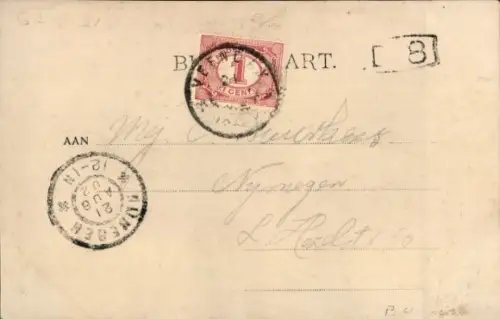 Ak Veendam Groningen Niederlande, Postamt