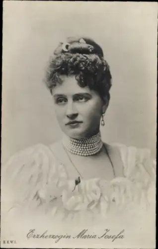 Ak Erzherzogin Maria Josefa von Österreich, Portrait
