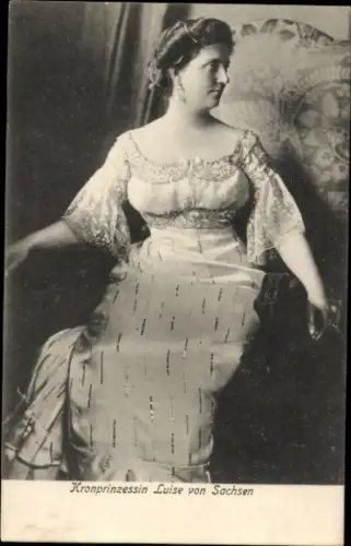Ak Kronprinzessin Luise von Sachsen, Luise von Österreich-Toskana, Portrait