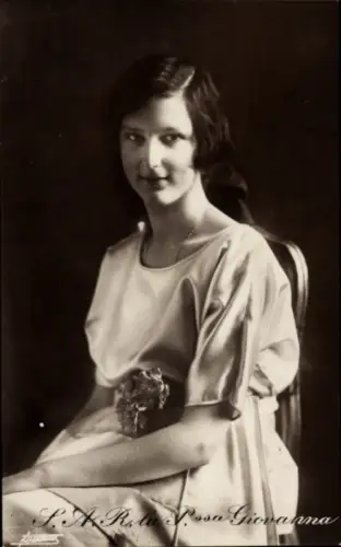 Ak Prinzessin Giovanna von Italien, Portrait