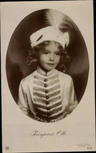 Passepartout Ak Kronprinz Otto, Sohn von Erzherzog Carl Franz Josef von Österreich, Portrait