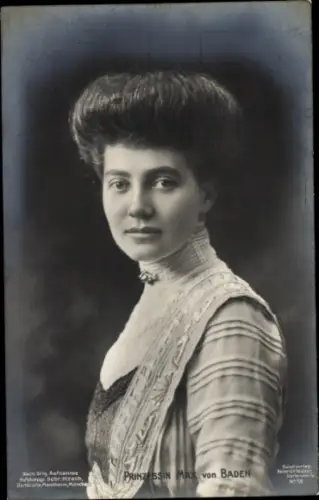 Ak Prinzessin Max von Baden, Portrait