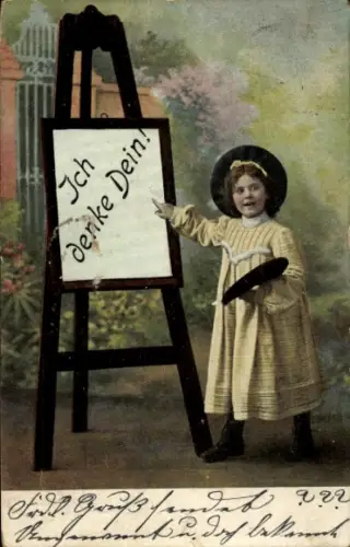 Ak Ich Denke Dein, Mädchen, Holzstaffelei