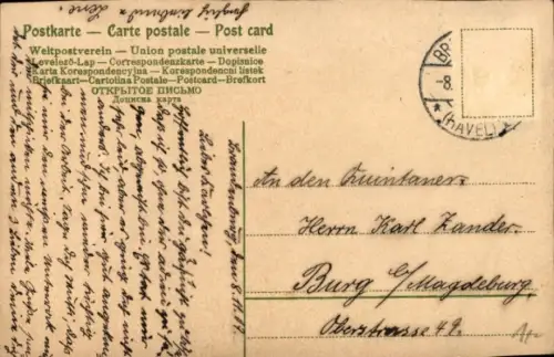 Künstler Ak Fischerboot im Hafen