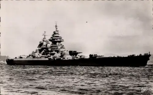 Ak Französisches Kriegsschiff, Richelieu, Cuirassé, Marine Militaire