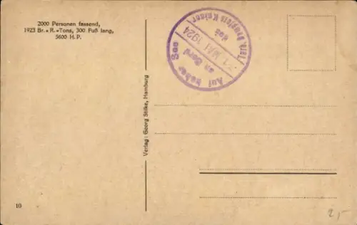 Ak HAPAG Turbinschnelldampfer Kaiser, Passagierschiff