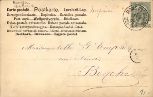 Künstler Ak Dampfer in einem Hafen