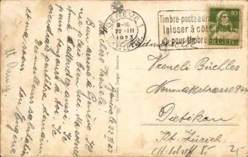 Ak Genf Genf Schweiz, Debarcadere du Quai du Mont Blanc, Salonboot Schweiz