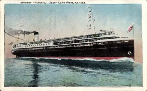 CPA Steamer Noronic, Upper Lake Fleet, Canada