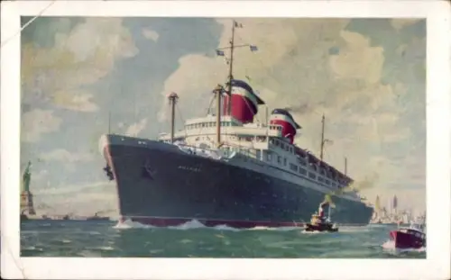 Ak Dampfschiff SS America, USL