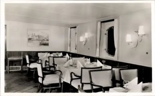 Ak Fährschiff Deutschland, Speisesaal
