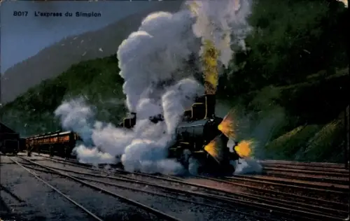 CPA Simplon Canton du Valais, L'express