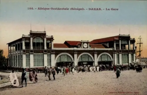 CPA Dakar Sénégal, La Gare