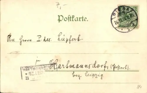 Ak Riesa an der Elbe Sachsen, Teilansicht