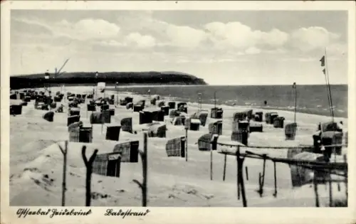 Ak Międzywodzie Ostseebad Heidebrink Dziwnów Dievenow Insel Wollin Pommern, Badestand