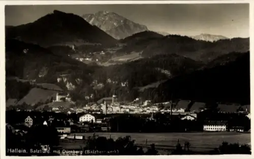 Ak Hallein in Salzburg, Berglandschaft, Stadt Hallein, Salzbergwerk, Dürnberg