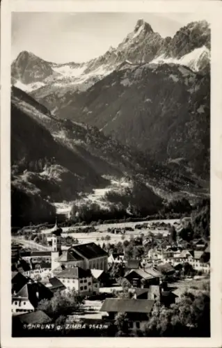Ak Schruns in Vorarlberg, Gesamtansicht mit Zimba