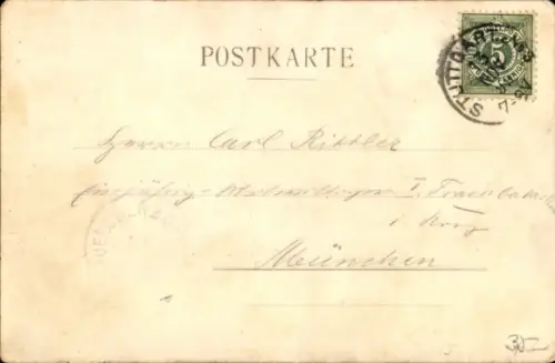 Litho Lenkbares Luftschiff von Graf Zeppelin