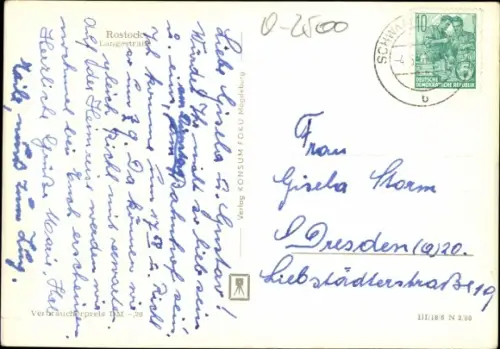Ak Hansestadt Rostock, Langestraße