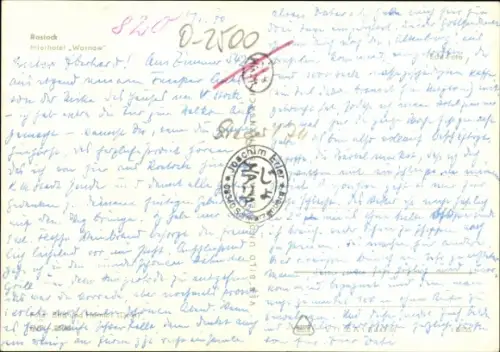 Ak Rostock in Mecklenburg Vorpommern, Interhotel Warnow