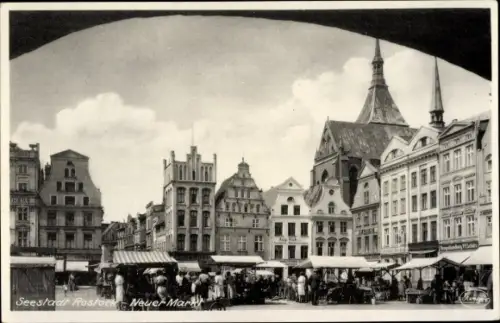 Ak Hansestadt Rostock, Neuer Markt